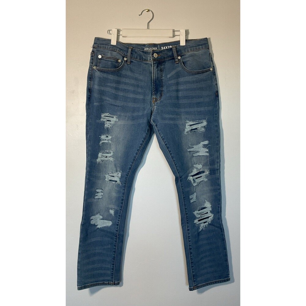 Arizona Jean Co. Men's SlimTapered Jeans Blue Cotton 34x29